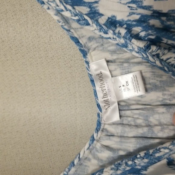 Motherhood maternity jersey knit tank top with braided belt turquoise size all - Picture 3 of 3